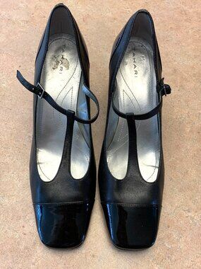 Tahari Leather Black Heels